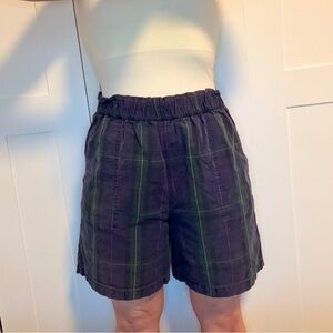 Vintage 80’s Men’s  Ralph Lauren Golf Shorts Plaid Large Elastic Pockets Cotton